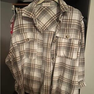 Plaid Button-Up Shirt